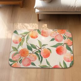 Carpets Peach Printing Entrance Door Mat Home Modern Bathroom Super Absorbent Bathtub Rugs Carpet Floormat Bedside Doormat