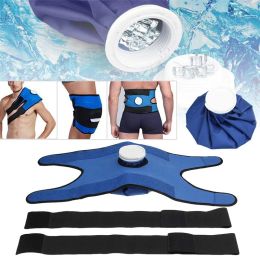 Ice Bags With Straps, Hot Cold Therapy Reusable Ice Bag Pack & Cold Therapy Wrap With Strap Hand Foot Wrist Elbow Relief