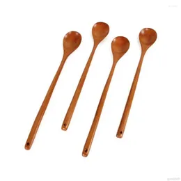 Bowls Kids Coffee Table Cooking Wooden Long Handle Catering Scoop Bamboo Tea Spoon Soup Kitchen Utensil