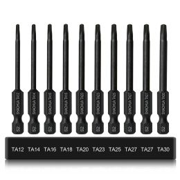 10Pcs Triangle Screwdriver Set 65mm Magnetic Special Driver Bit 1/4 Inch Hex Shank Drill Bit