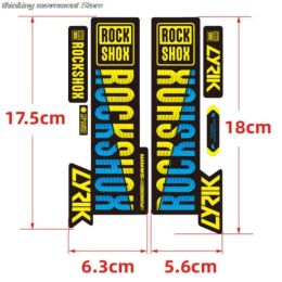 ROCKSHOX Front Fork Decals Bicycle MTB Road Rock Shox PIKE Stickers Bike DIY Racing Cycling Protect Colourful Film 1 pair