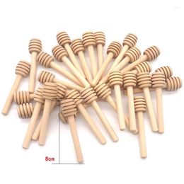 Spoons 8/10/16cm Wood Dipper Honey Long Stick Stir Bar Mixing Handle Jar Spoon Practical Supplies Kitchen Tools 70%
