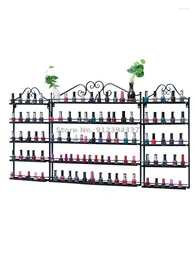 Decorative Plates Wall-mounted Wrought Iron Nail Art Display Rack Polish Glue Shelf Cosmetics Store Wall Storage