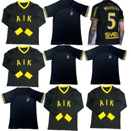 24/25 AIK Solna Top quality cotton material soccer jerseys 132th STOCKHOLM Fans version FISCHER HUSSEIN OTIENO GUIDETTI THILL HALITI 132 years long sleeve football