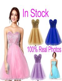 2021 In Stock Tulle Mini Crystal Cocktail Dresses Beads Short Prom Party Graduation Gowns Cheap Real Image2699810