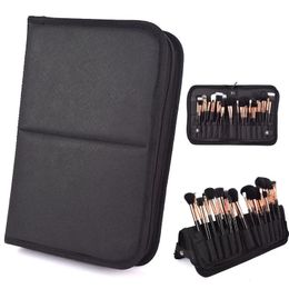 Cosmetic Case Travel Bag Canva Foldable Support Makeup Brushes Tools Storage Professional Beauty Brush Holder Pouch 240329