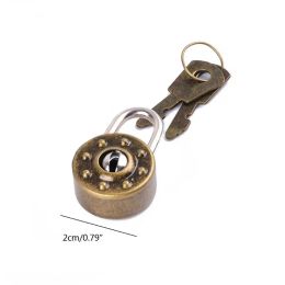 Metal Mini Padlock Small Luggage Box Key Lock with Key Bag Suitcase Decor Accessories