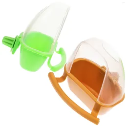 Other Bird Supplies 2 Pcs Feeders For Outdoors Trough Container Food Cup Bowls Parakeet Water Dispenser Cage Accessories