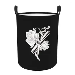 Laundry Bags Hairdresser Stylist Gift Basket Collapsible Hairstylist Scissors Comb Clothing Hamper Toys Organiser Storage Bins