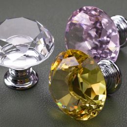 Crystal Knobs for Kitchen Cabinet Dresser Desk Etc Furniture Door Handles Drawer Pulls 1.2 Inch