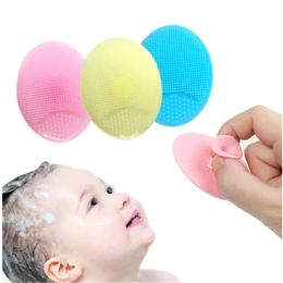 1 Pcs Soft Silicone Facial Cleaning Brush Shower Baby Massage Wash Pad Face Exfoliating Brushes Super Soft Sponges Scrubbers