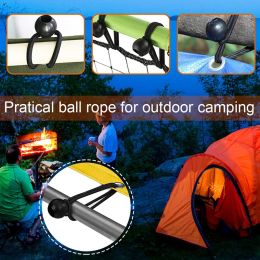 10pcs/lot Tarpaulins Tent Strap Bungee Elasticated Apparel Sewing Fabric Arts Crafts Sewing Black Balls Shock Cord Bungees