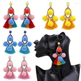 Dangle Earrings 6 Styles Trendy Long Tassel Chain Drop Large Boho Crystal For Women Elegant Jewellery 2024 Trend Wholesale