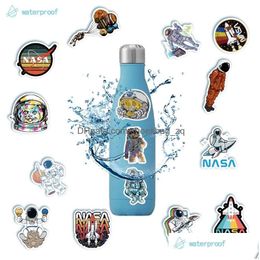 Kids Toy Stickers 50Pcs/Lot Cartoon Creative Universe Space Astronauts Sticker Iti Skateboard Car Motorcycle Bicycle Decals Drop Deliv Dhcmk