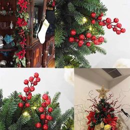 Decorative Flowers Artificial Berry Stems Bright Realistic Christmas Ornaments For Home Decor Set Of 10/30pcs
