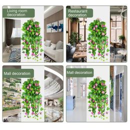 Decorative Flowers Realistic Artificial Morning Glory Outdoor Wedding Garden Decor Simulated Hanging For Home Any