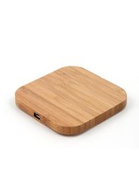Qi Wireless Charger Slim Wood Charging Pad For iPhone 11 Pro X 8 Plus Xiaomi 9 Smart Phone Charger For Samsung S9 S8 S10 Plus7906092