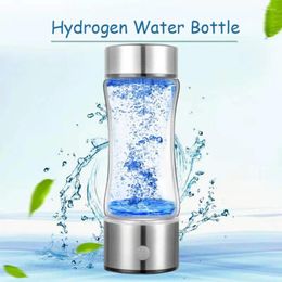 Wine Glasses 1 Set 420ML Hydrogen Water Bottle Portable Generator Rechargeable Ioniser For Home Office Use