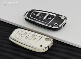 TPU Car Remote Key Case Cover Shell Fob For Audi A1 A3 8L 8P A4 A5 B6 B7 B8 A6 C5 C6 4F RS3 Q3 Q5 Q7 TT 8V S3 S6 R8 TT RS Sline8615462