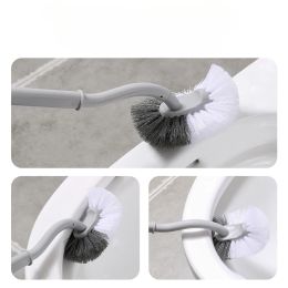Bathroom Wall-mounted S-type Toilet Curve Brush Bent Head Corner Gap Brush Soft Hair Household Items Cleaning Tools Accessories