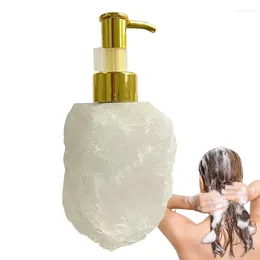 Liquid Soap Dispenser Shower Gel Natural Crystal Stone Press Type Bottle Shampoo Bathroom Countertop Dispensers For