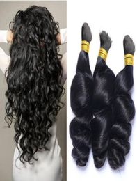 Brazilian Hair Bulk Loose Wave Wavy Style Braiding 300gram Unprocessed Bulks Hair Whole Factory2820161