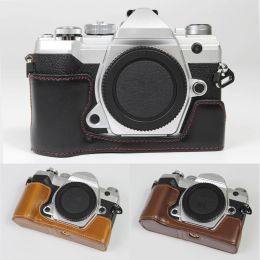 Bags Genuine Real Leather Camera Half Case Bag Grip for Olympus Omd Em5 Mark Iii