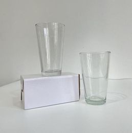 16oz Glass Pint Cup Blank Clear Wine Glasses Beer Mug16200321697695