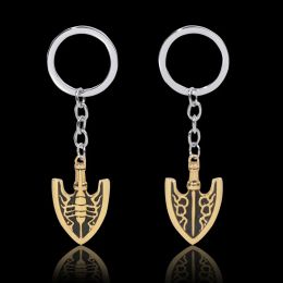 Anime JOJOS Bizarre Adventure Arrow Keychain Kujo Jotaro Bow Arrow Golden Pendant Keyring For Women Men Charm Gifts Jewellery