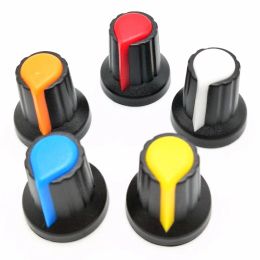 10PCS WH148 Knob Cap 15X17mm Plastic Knob AG2 Type Potentiometer Power Amplifier Knob Cap Yellow Orange Blue Green White Red