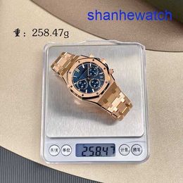 AP Athleisure Wrist Watch Royal Oak Series 26240OR Blue Disc 18K Rose Gold Watch Mens Automatic Machinery 41mm Watch