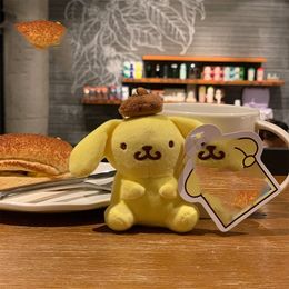 Japanese Cute Pudding 4-inch Plush Toy Doll Keychain Clasp Doll Machine Pendant