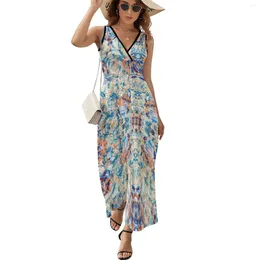 Casual Dresses Hawaiian Dress Vintage Maxi Streetwear Bohemia Long High Waist Graphic Oversize Clothing