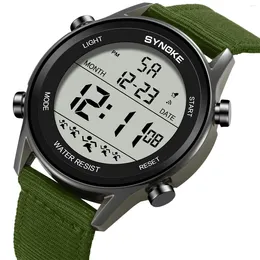 Wristwatches Mens Watches Military Sport Canvas Strap Luminous Fashion Quartz For Men Waterproof Army Wristwatch