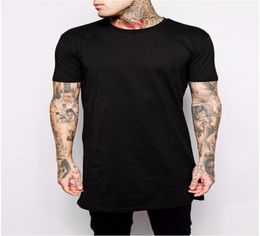 WholeHip hop men39s US size longline tshirt short sleeve men t shirt tall tshirt new arrival mens top tee shirts 3647151