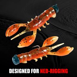 Spinpoler Tpe Crawfish Floating Soft Fishing Lure 65mm Artificial Shrimp For Ned Rig Jig Head Fishing Rivers Streams Ponds Lakes