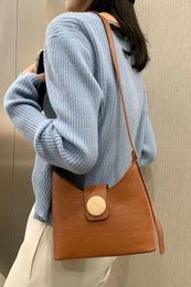 Shoulder Bags Women's Messenger Bag Stripe Fashion Brown Satchel Handbag Crossbody Pu 2024 For Women Winter