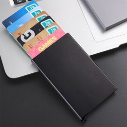 Slim Aluminium Wallet with Elasticity Back Pouch Credit Card Holder Mini RFID Wallet Automatic Pop Up Bank Card Case Daisy Print