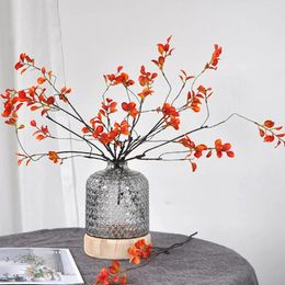 Decorative Flowers Simulated Twigs Home Fake Leaves Branch DIY Branches Autumn Faux Leaf Layout Decor Thanksgiving Artificial