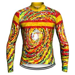 Long Sleeve Cycling Jersey Men, Bicycle Bike Clothing, MTB Ride Bib, Sports Shirt, Motocross Mountain Road Top, Quick Dry Jacket