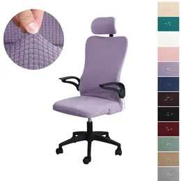 Chair Covers Water Repellent Polar Fleece Office Cover Computer Desk Seat Elastic Gaming Armchair Slipcover For Living Room