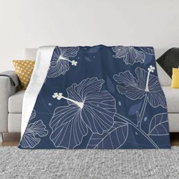 Blankets Pattern Texture Painting Blanket Flannel Flowers Line Art Nevy Cozy Soft FLeece Bedspread