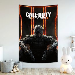 C-Call Of D-Duty Game Poster Tapestry Flag Boho Polyester Digital Printing Decor Banner