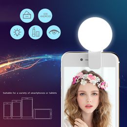 Mini Selfie Ring Light LED Flash Phone Lens Light 5000K USB Rechargeable Clip Mobile Phone Fill Lamp Women Selfie Lights