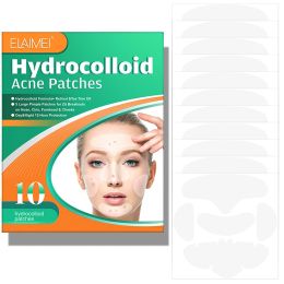 10Pcs/box Hydrocolloid Acne Face Patch Forehead And Cheeks Pimple Patches For Zit Breakouts On Nose Chin Forehead