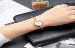 Wristwatches Small Gold Bangle Bracelet Luxury Watches Stainless Steel Retro Ladies Quartz Fashion Casual Women Dress Watch6269921