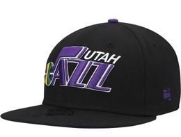 American Basketball "JAZZ" Snapback Hats 32 Teams Luxury Designer Finals Champions Locker Room Casquette Sports Hat Strapback Snap Back Adjustable Cap a18