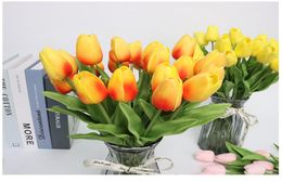 100PCS Latex Tulips Artificial PU bouquet Real touch flowers For Home decoration Wedding Decorative 8 Colours Option9833510