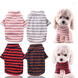 Dog Apparel Pet Clothes T-shirt Spring Summer Striped Vest For Small Medium Dogs Accessories Supplies Cat Shirts XS-2XL