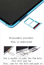 Sim Card Tray Holder, Slot Adapter and Micro SD Card Tray Holder, Free Eject Pin, Key Tool Needle, For OPPO A76, A78